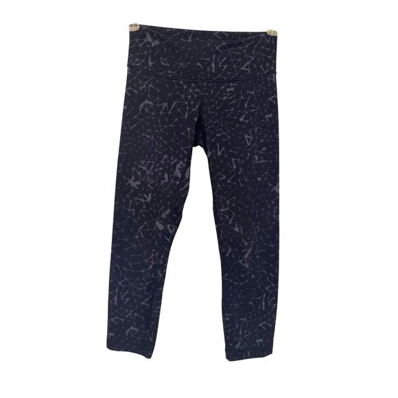 Lululemon Wunder Under Crop II Full-On Luon Star Crushed Coal Black Size 4 - Picture 1 of 8
